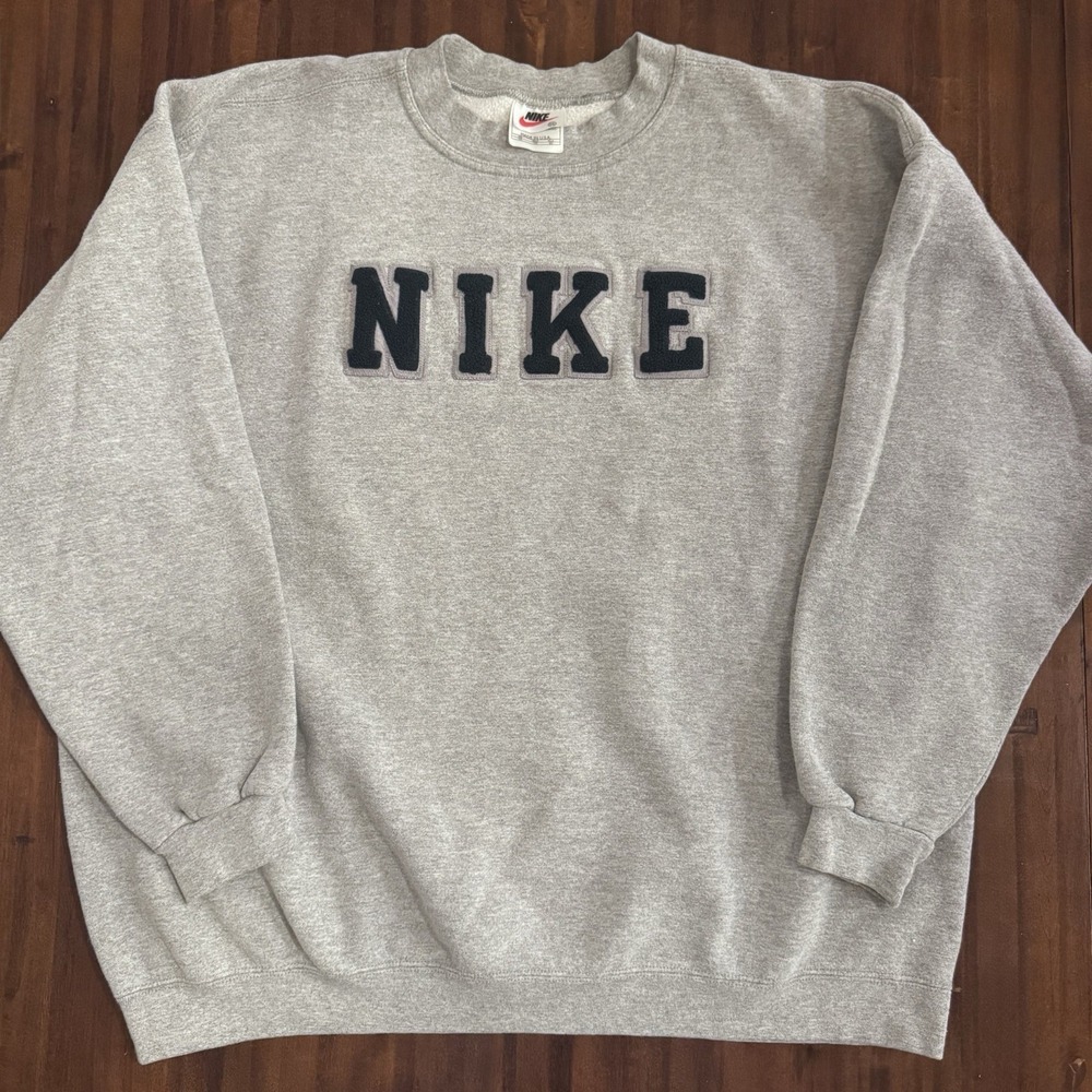 Vintage 90's NIKE Spell Out Crewneck Sweatshirt Size XXL Made In The USA